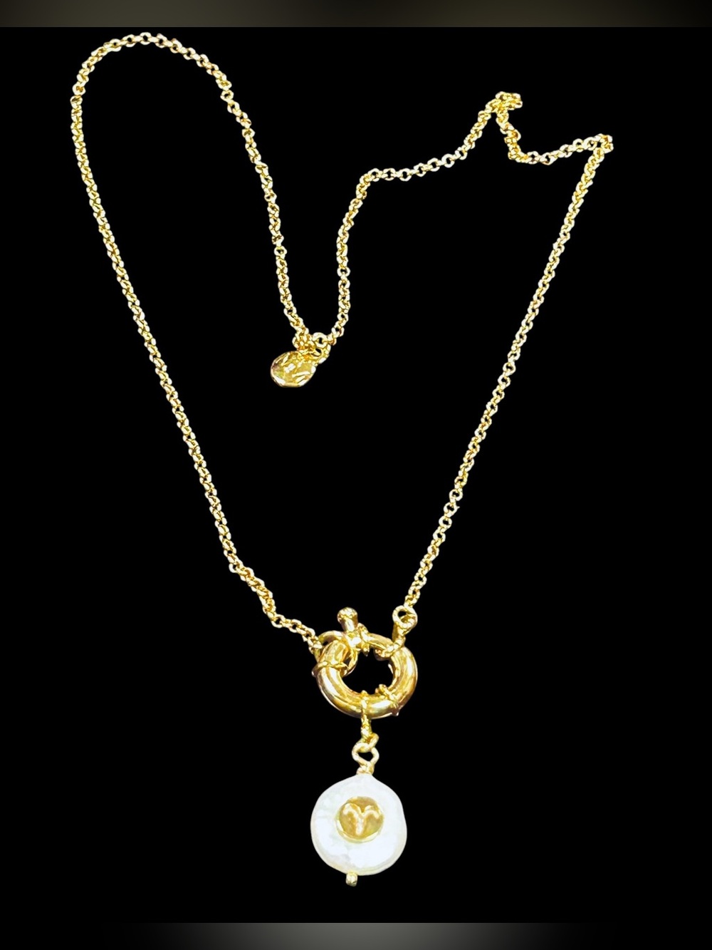 Virgo mother of pearl pendant necklace NEW in Pouch by MAYAMAR